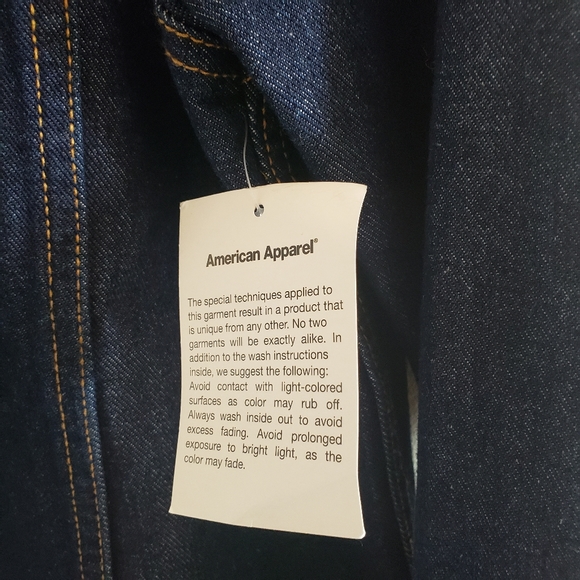 American Apparel Dark Wash Denim Jacket - Picture 3 of 4